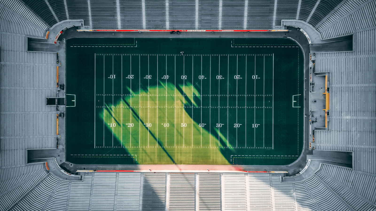 Empty football stadium